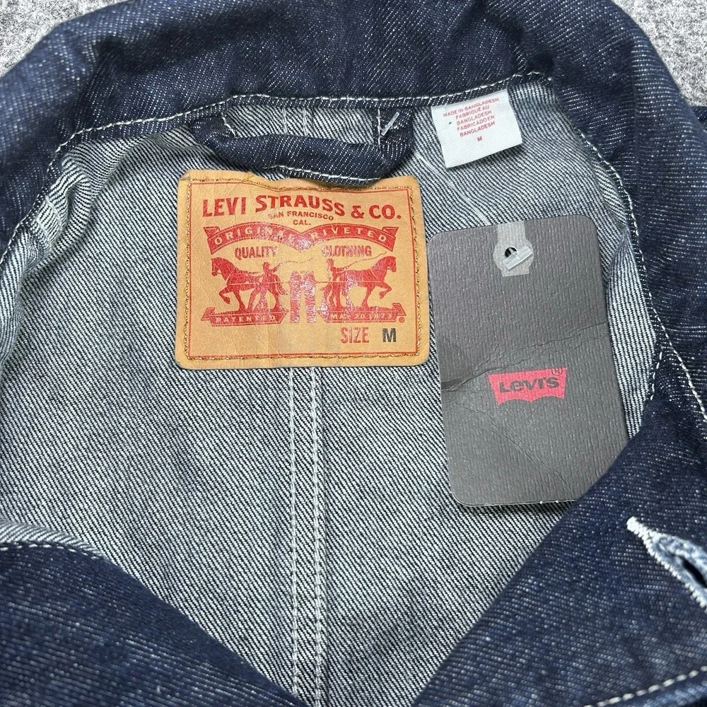 Levi's Berkeley Chore Coat Denim Jacket Men's M Relaxed Cotton Dark Wash